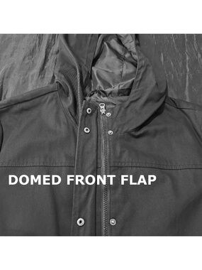 JACKET, BLACK, SIZE XL, YKK ZIP FRONT AND DOMED FLAP, LINED,  FRONT POCKETS,
